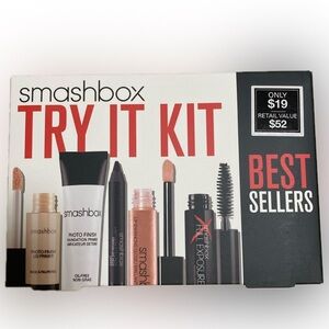 NIB Smashbox Try It Kit Bestsellers Mascara, Lid, Foundation & Eye Primer, Gloss